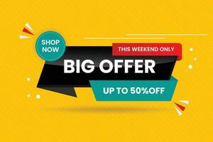 Vector mega sale discount banner set promotion  super offer banner template