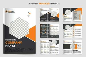 Brochure template layout design and corporate company profile brochure template design vector