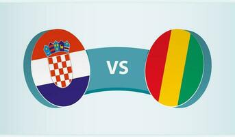 Croacia versus Guinea, equipo Deportes competencia concepto. vector