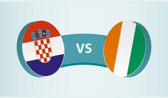 Croatia versus Ivory Coast, team sports competition concept. vector