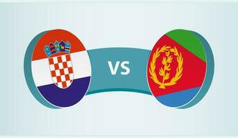 Croatia versus Eritrea, team sports competition concept. vector