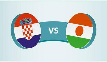 Croatia versus Niger, team sports competition concept. vector