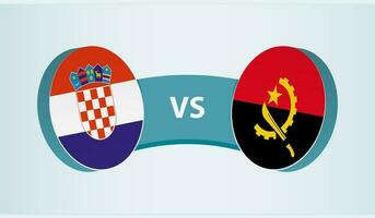 Croatia versus Angola, team sports competition concept. vector