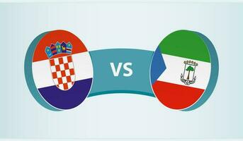 Croatia versus Equatorial Guinea, team sports competition concept. vector