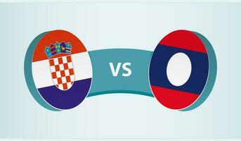 Croacia versus Laos, equipo Deportes competencia concepto. vector