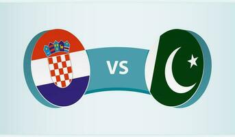 Croacia versus Pakistán, equipo Deportes competencia concepto. vector