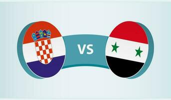 Croacia versus Siria, equipo Deportes competencia concepto. vector