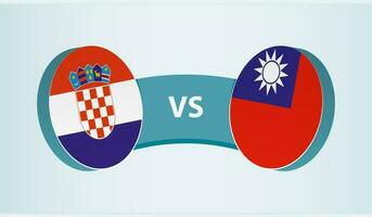 Croacia versus Taiwán, equipo Deportes competencia concepto. vector