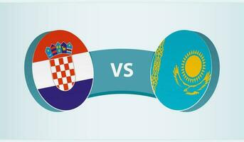 Croatia versus Kazakhstan, team sports competition concept. vector