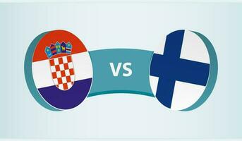 Croatia versus Finland, team sports competition concept. vector