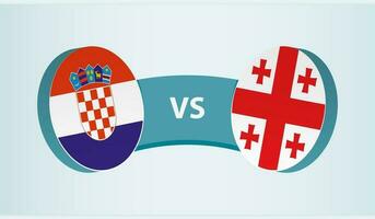 Croatia versus Georgia, team sports competition concept. vector