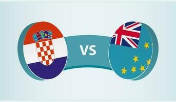Croatia versus Tuvalu, team sports competition concept. vector