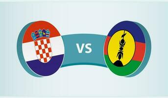 Croatia versus New Caledonia, team sports competition concept. vector