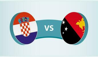 Croatia versus Papua New Guinea, team sports competition concept. vector