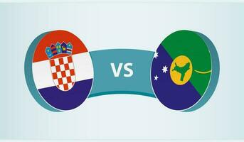 Croatia versus Christmas Island, team sports competition concept. vector