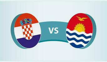 Croacia versus kiribati, equipo Deportes competencia concepto. vector