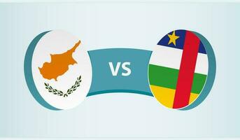 Cyprus versus Central African Republic, team sports competition concept. vector