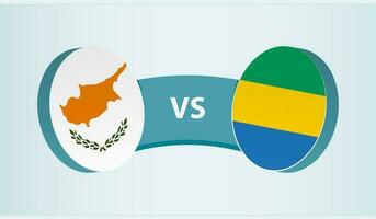 Cyprus versus Gabon, team sports competition concept. vector