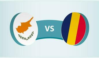 Cyprus versus Chad, team sports competition concept. vector