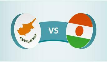 Cyprus versus Niger, team sports competition concept. vector