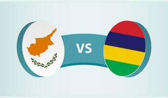 Chipre versus mauricio, equipo Deportes competencia concepto. vector