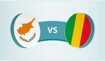 Cyprus versus Mali, team sports competition concept. vector