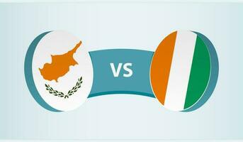 Cyprus versus Ivory Coast, team sports competition concept. vector