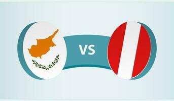 Cyprus versus Peru, team sports competition concept. vector