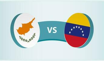 Chipre versus Venezuela, equipo Deportes competencia concepto. vector