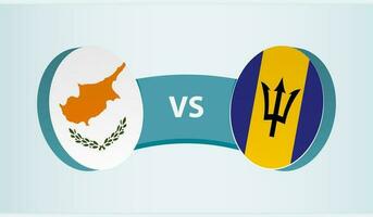 Cyprus versus Barbados, team sports competition concept. vector