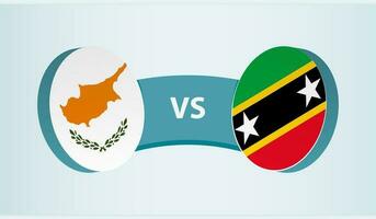 Cyprus versus Saint Kitts and Nevis, team sports competition concept. vector