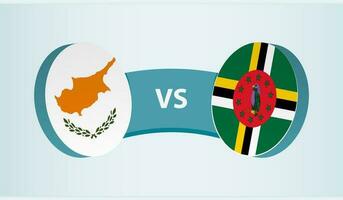Cyprus versus Dominica, team sports competition concept. vector