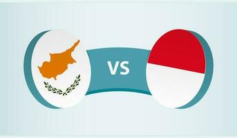 Cyprus versus Indonesia, team sports competition concept. vector