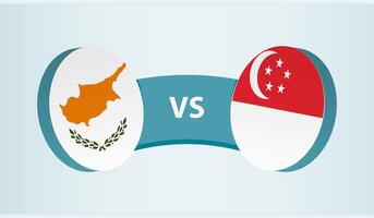 Cyprus versus Singapore, team sports competition concept. vector