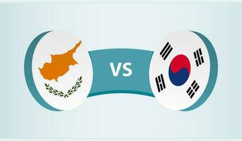 Chipre versus sur Corea, equipo Deportes competencia concepto. vector