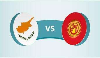 Cyprus versus Kyrgyzstan, team sports competition concept. vector