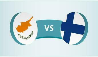 Chipre versus Finlandia, equipo Deportes competencia concepto. vector