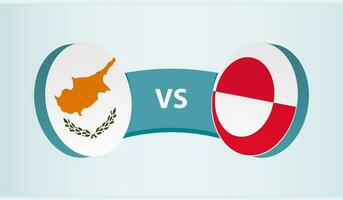 Cyprus versus Greenland, team sports competition concept. vector