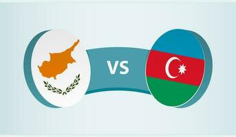 Chipre versus azerbaiyán, equipo Deportes competencia concepto. vector