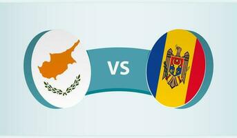 Cyprus versus Moldova, team sports competition concept. vector