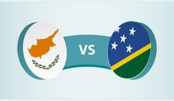 Chipre versus Salomón islas, equipo Deportes competencia concepto. vector