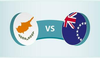 Cyprus versus Cook Islands, team sports competition concept. vector