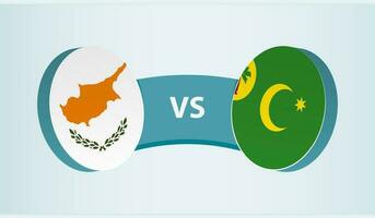 Cyprus versus Cocos Islands, team sports competition concept. vector