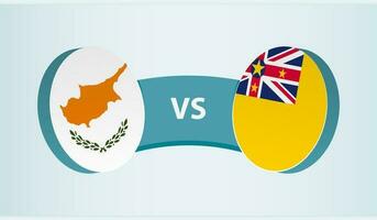 Cyprus versus Niue, team sports competition concept. vector