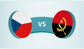 Czech Republic versus Angola, team sports competition concept. vector