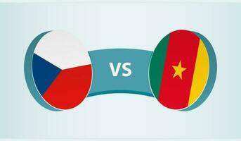 Czech Republic versus Cameroon, team sports competition concept. vector