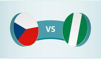 Czech Republic versus Nigeria, team sports competition concept. vector