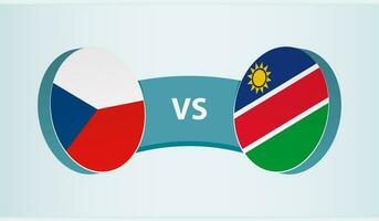 Czech Republic versus Namibia, team sports competition concept. vector