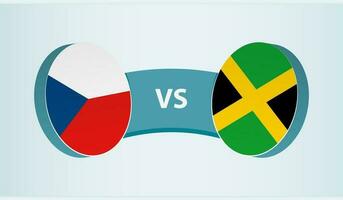 checo república versus Jamaica, equipo Deportes competencia concepto. vector
