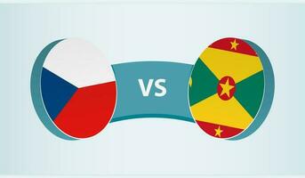 Czech Republic versus Grenada, team sports competition concept. vector